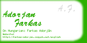 adorjan farkas business card